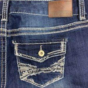 Maurices Womens Emma Flare Flap Jean Plus Size 14